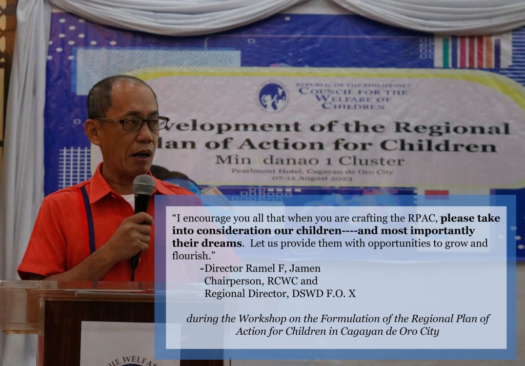 Workshop on the Development of the Regional Plan of Action for Children (RPAC)